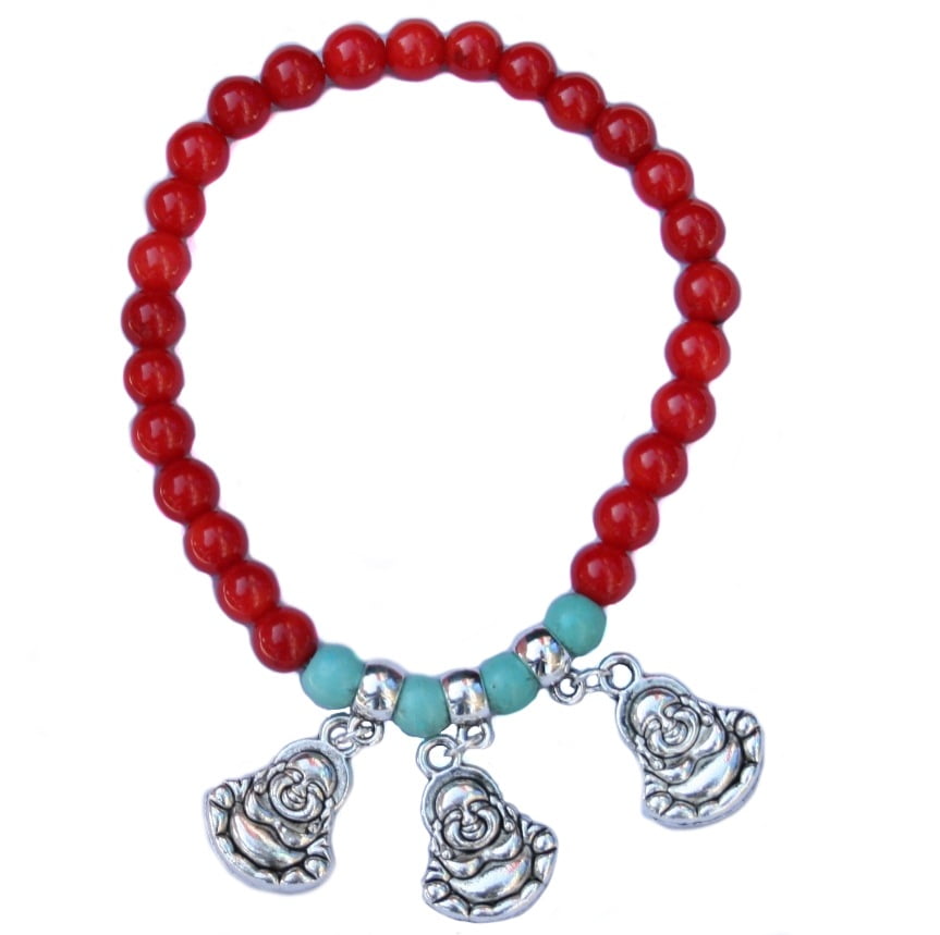 Armband koral Boeddha