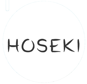 Logo. Japanse letters vormen de naam Hoseki