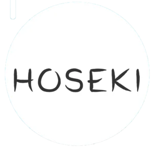 Logo. Japanse letters vormen de naam Hoseki