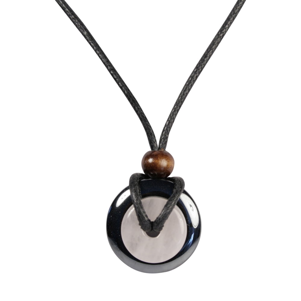 donut ketting hematiet rozenkwarts