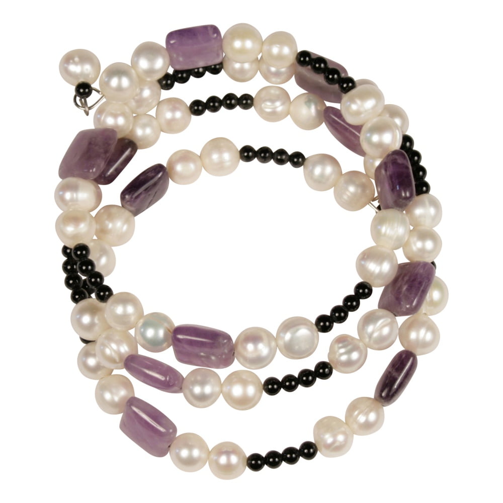 Armband parel Amethist s