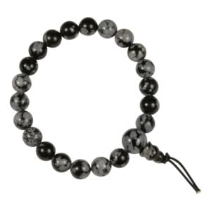 Armband Sneeuwvlok Obsidiaan Powerbead