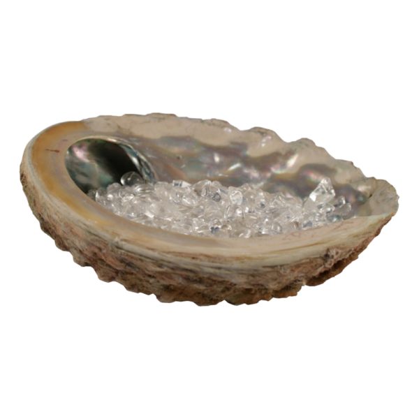 Oplaadset edelstenen Abalone schelp en bergkristal a