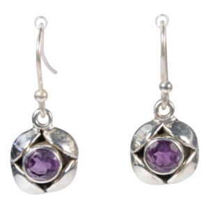 Edelsteen oorbellen Amethist zilver