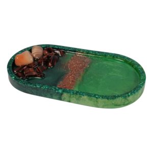 Edelstenen tray Tijgeroog en Carneool