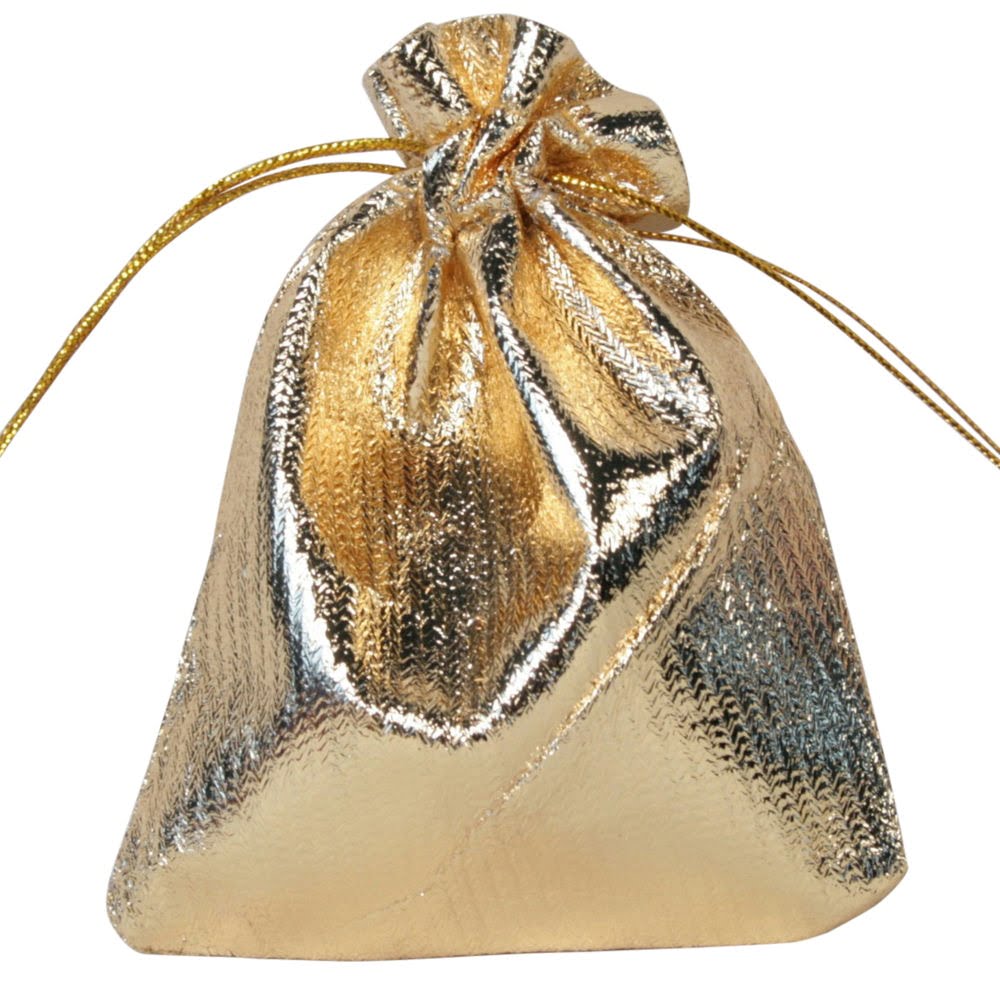 Cadeauzakje goud groot