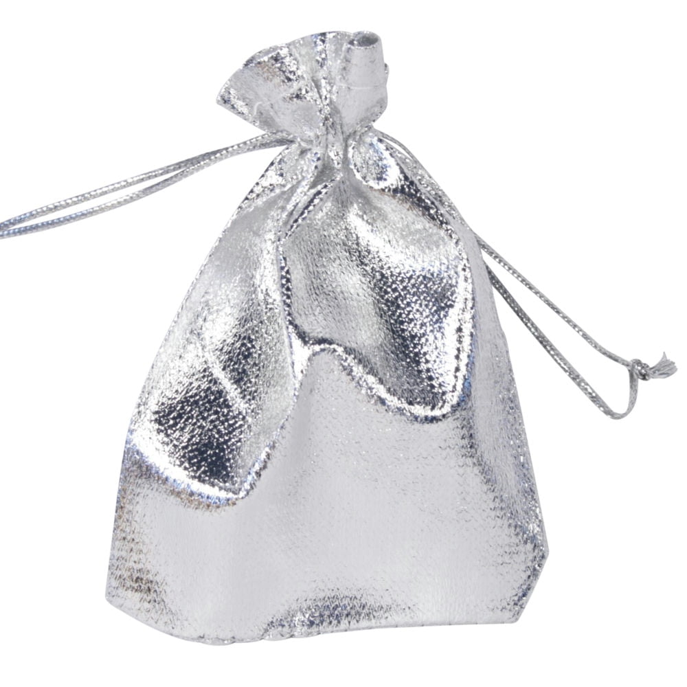 Cadeauzakje zilver groot