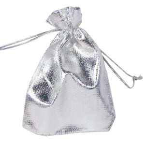Cadeauzakjes zilver 7x 9 cm klein