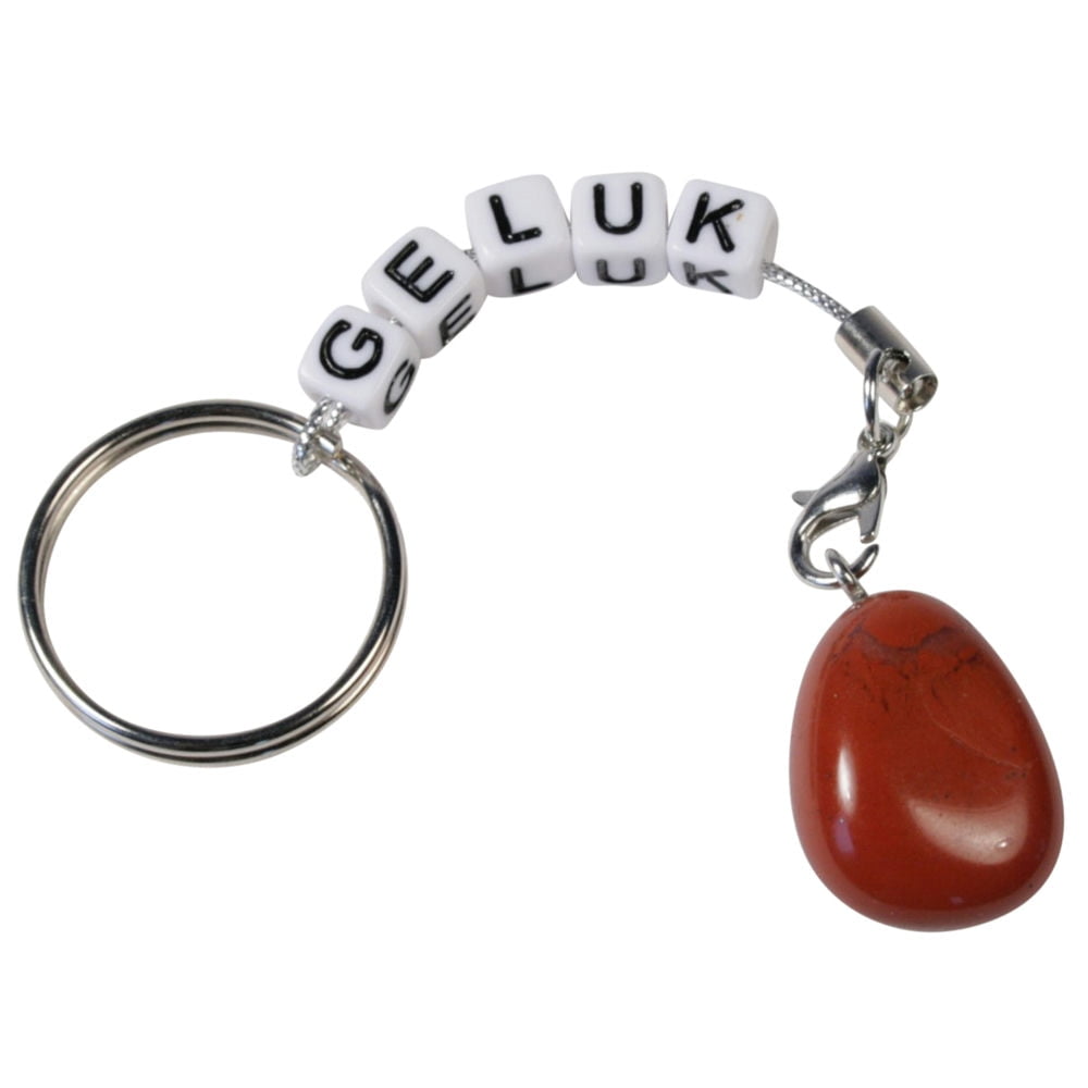 Edelsteen Sleutelhanger geluk Jaspis b