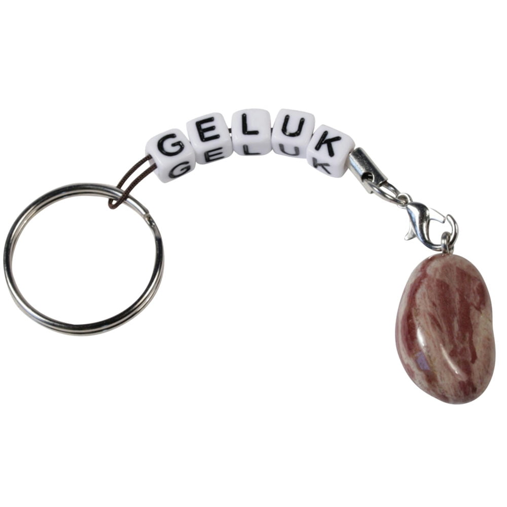 Edelsteen Sleutelhanger geluk Bergkristal