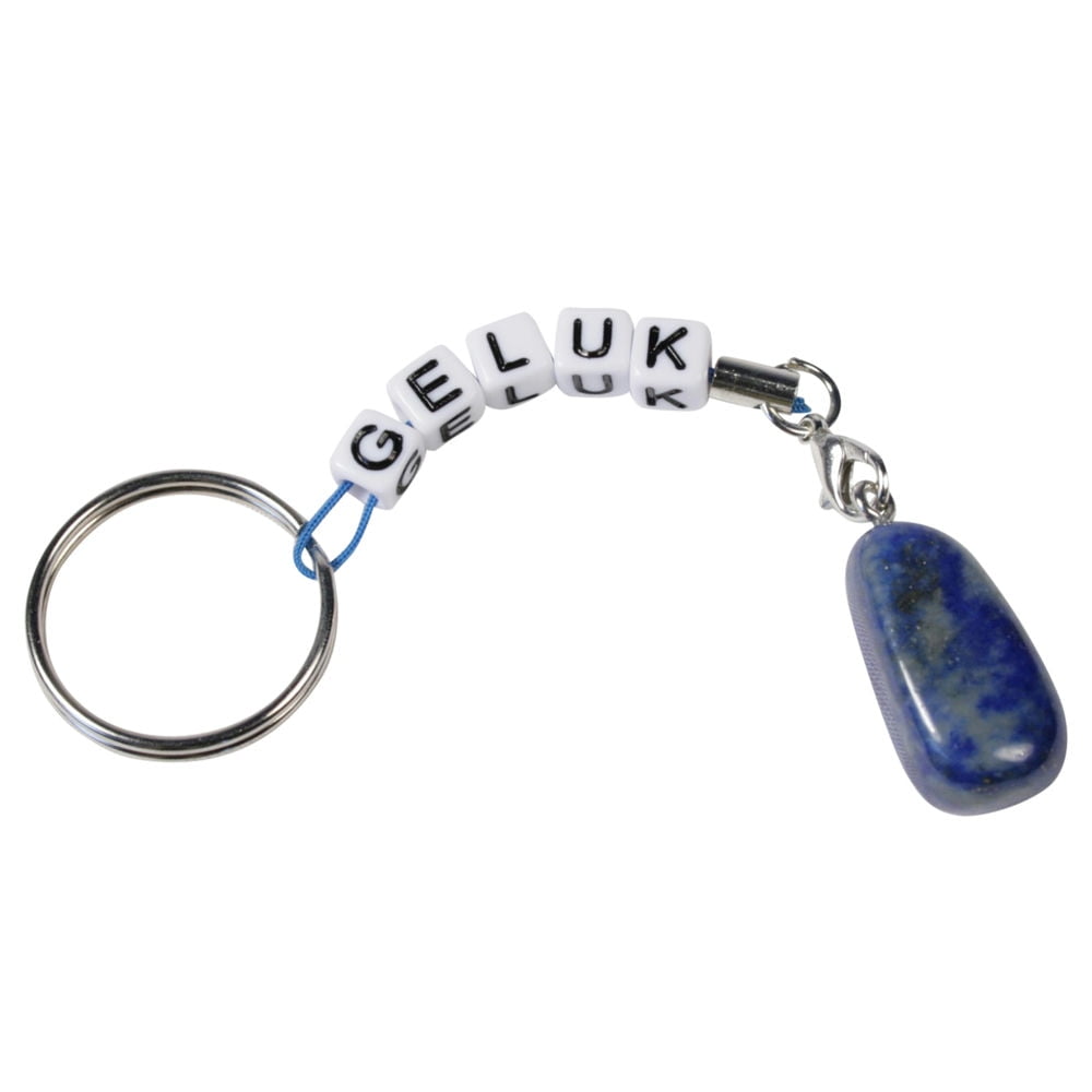 Edelsteen Sleutelhanger geluk Lapis b