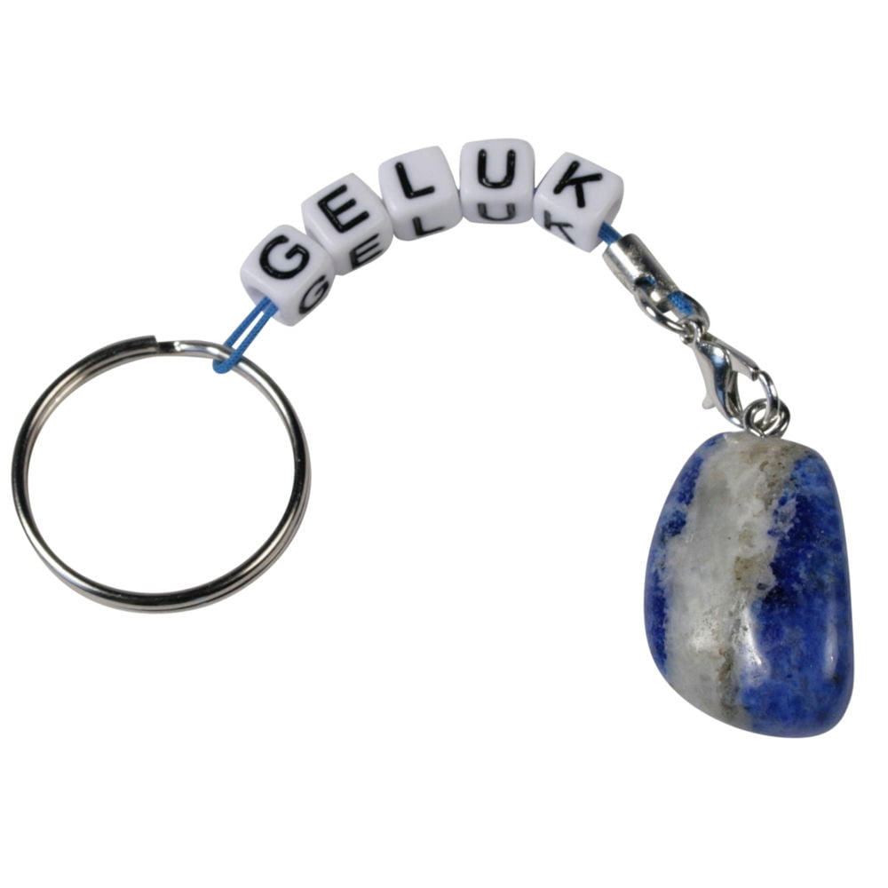 Edelsteen Sleutelhanger geluk Lapis lazuli