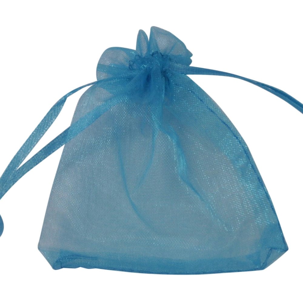 Organza zakje turkoois