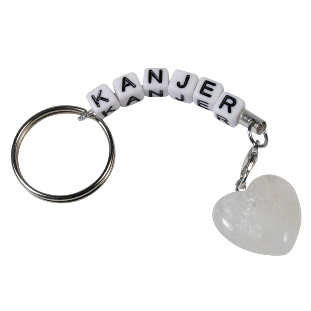 Sleutelhanger Kanjer hartje Bergkristal