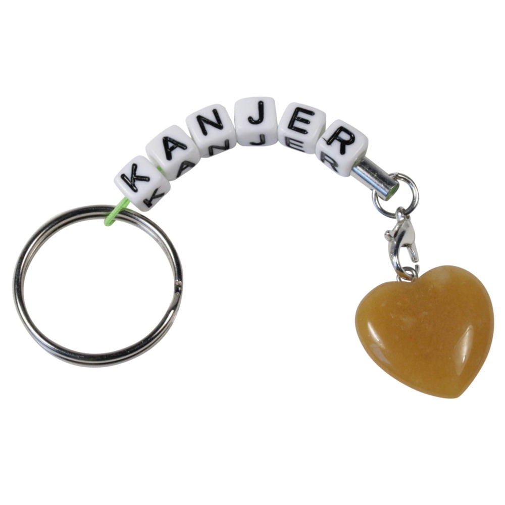 Sleutlhanger Kanjer hartje geel