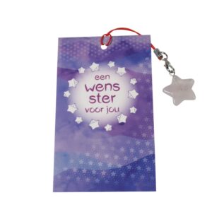 Wenskaartje met sterhangertje
