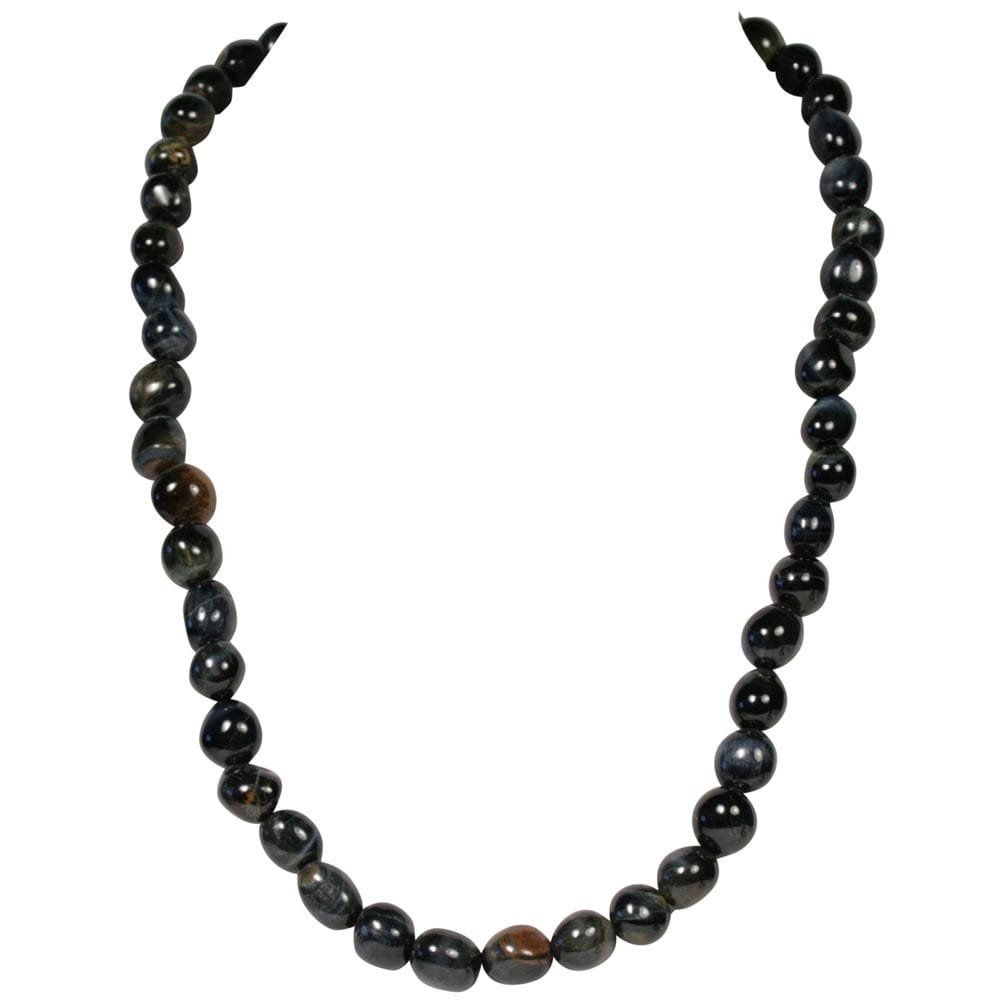 Kralen ketting blauwe tijgeroog haviksoog