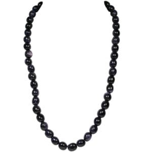 Kralen ketting goudsteen blauw barok