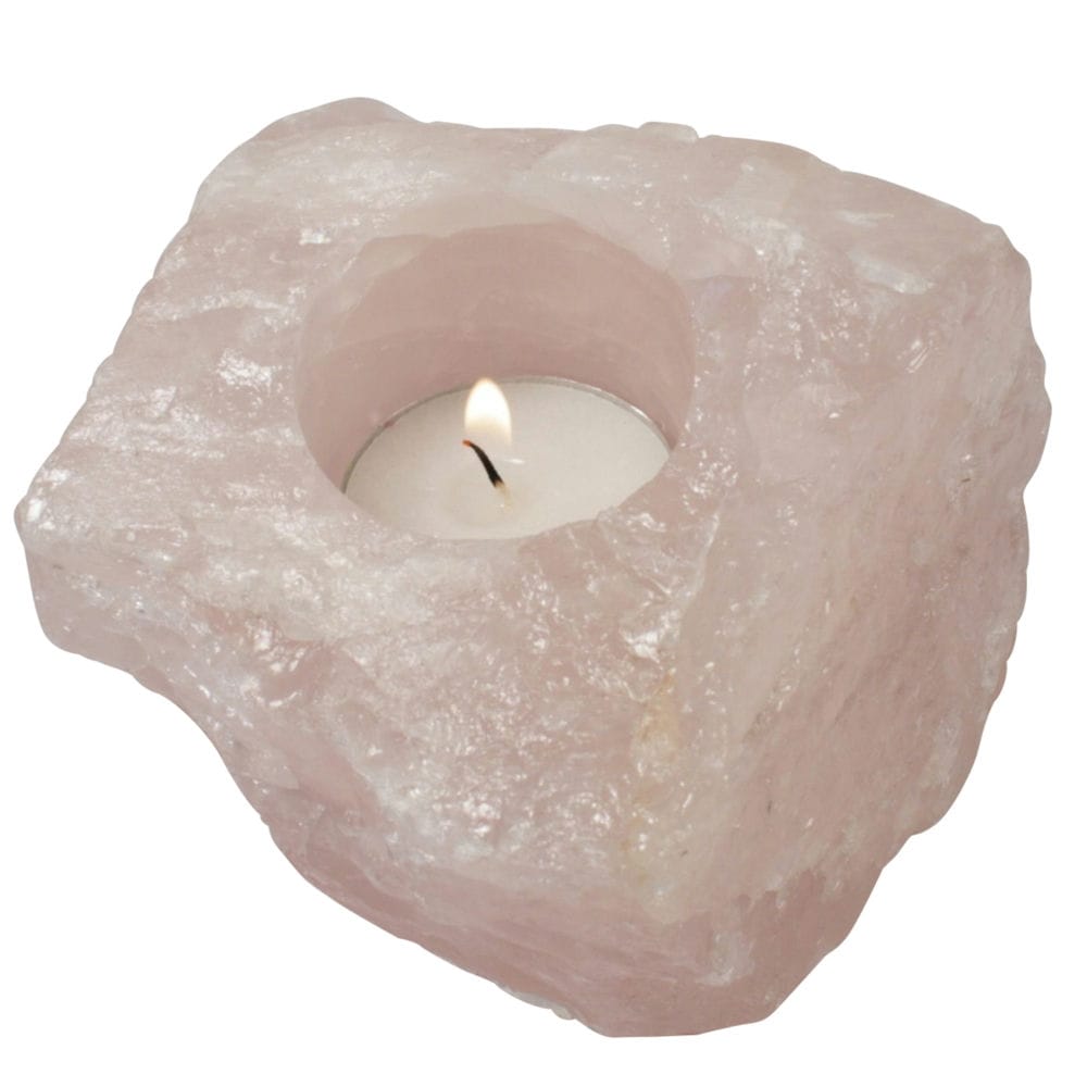 waxinelichthouder Rozenkwarts