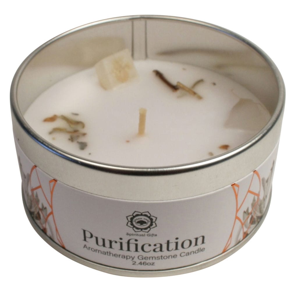 Edelsteen geurkaars Seleniet