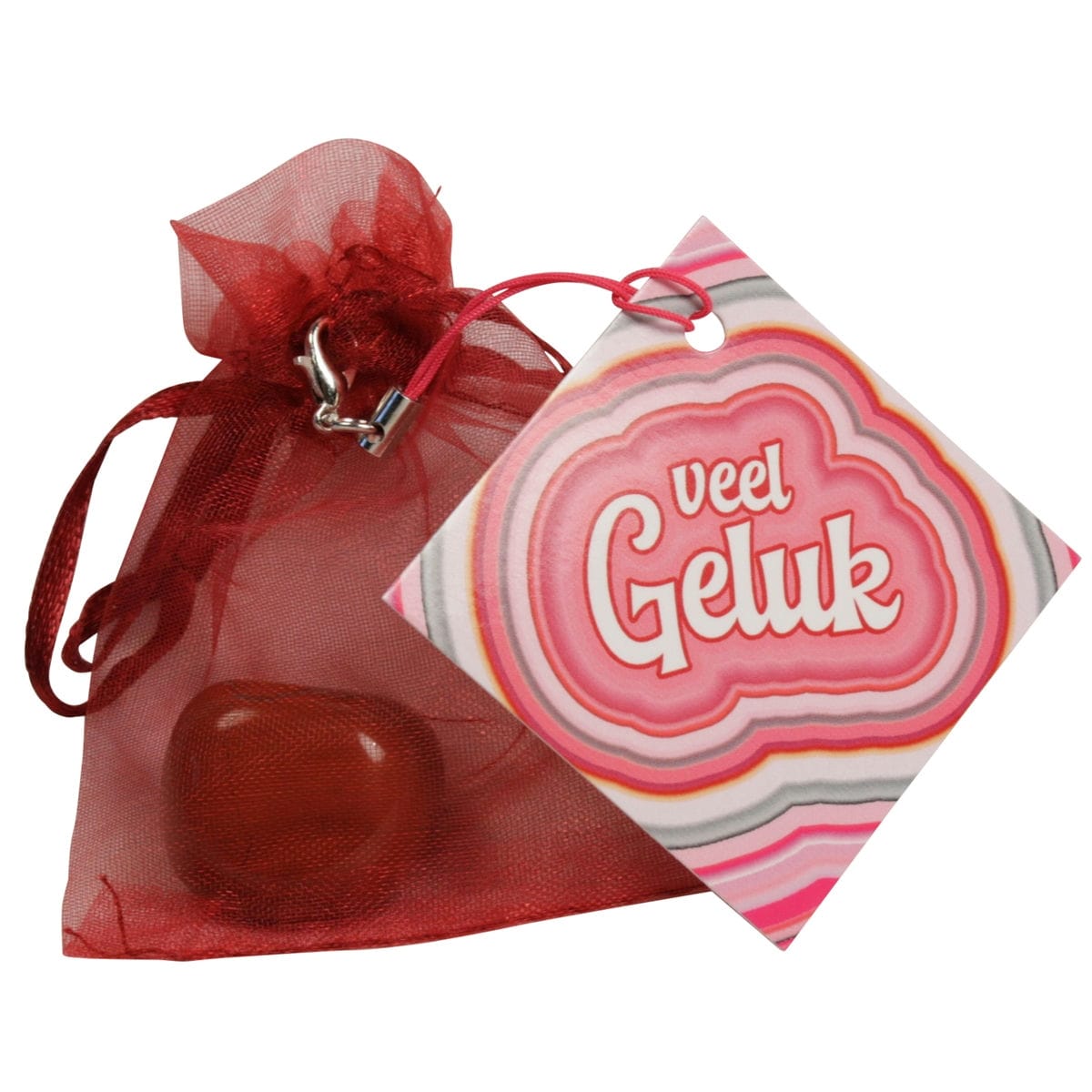 Zakje geluk knuffelsteen Jaspis