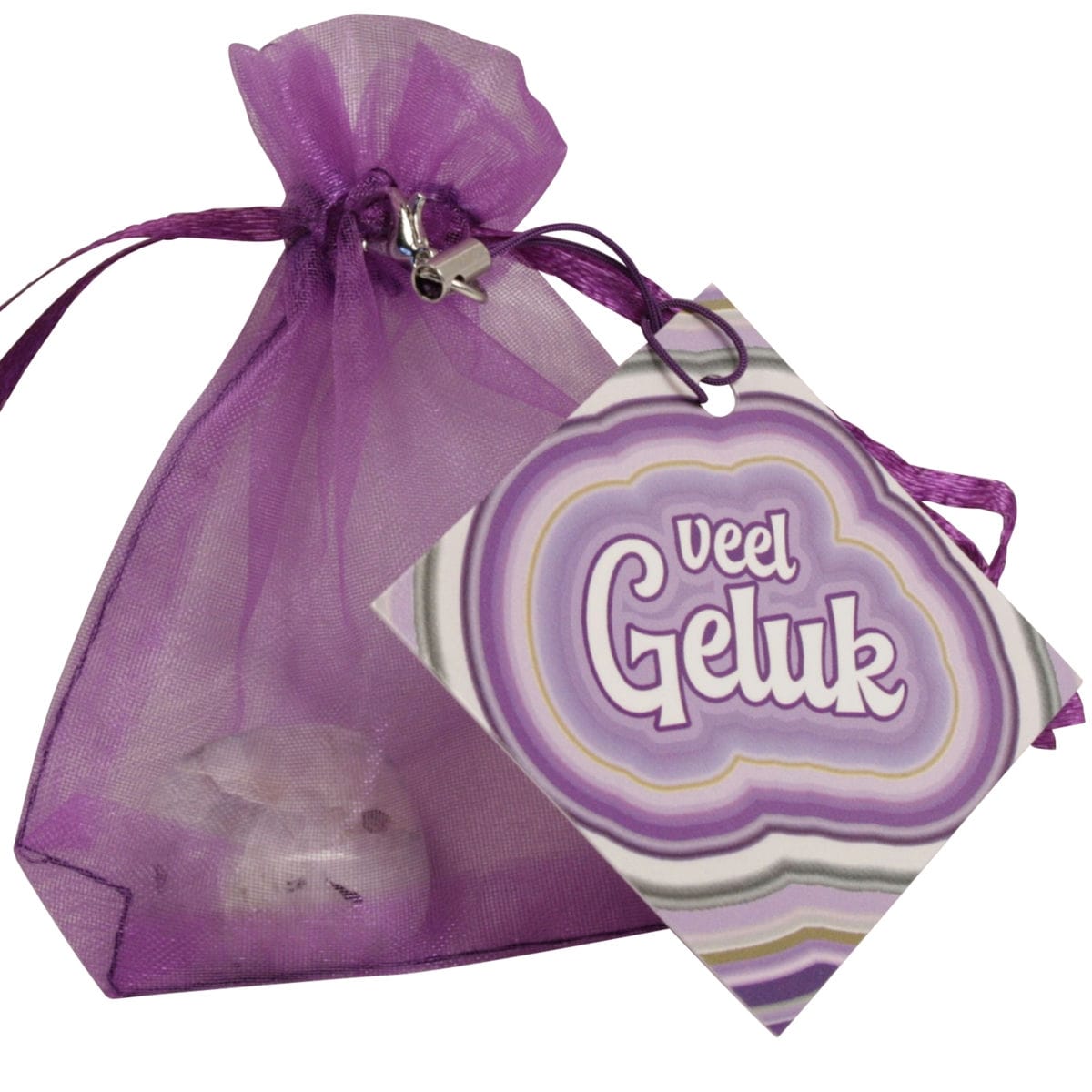 Zakje geluk knuffelsteen Maansteen